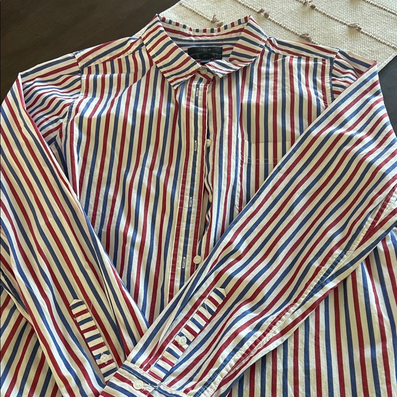 J. Crew Multicolor Striped Button-Down Shirt - Picture 1 of 4